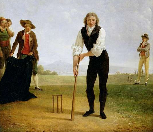 Hope playing cricket (Sablet, 1792)