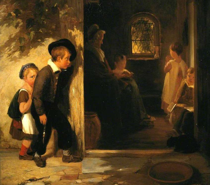 Thomas George Webster (1800-1886) - Late at School