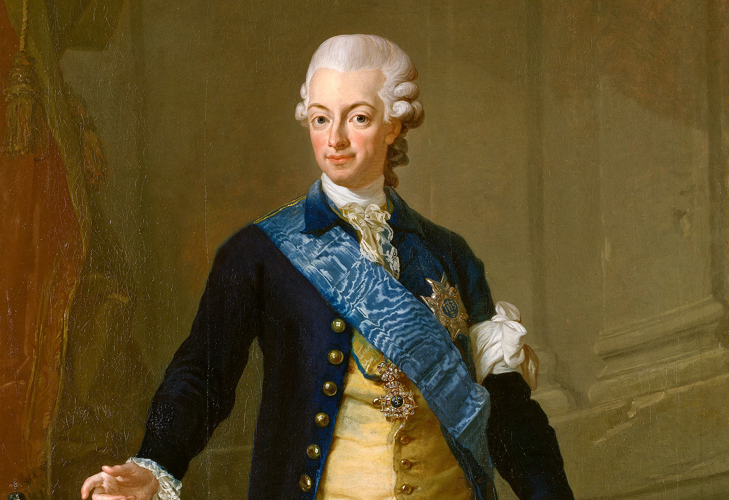 Portrait of the King of Sweden Gustav III in 1777