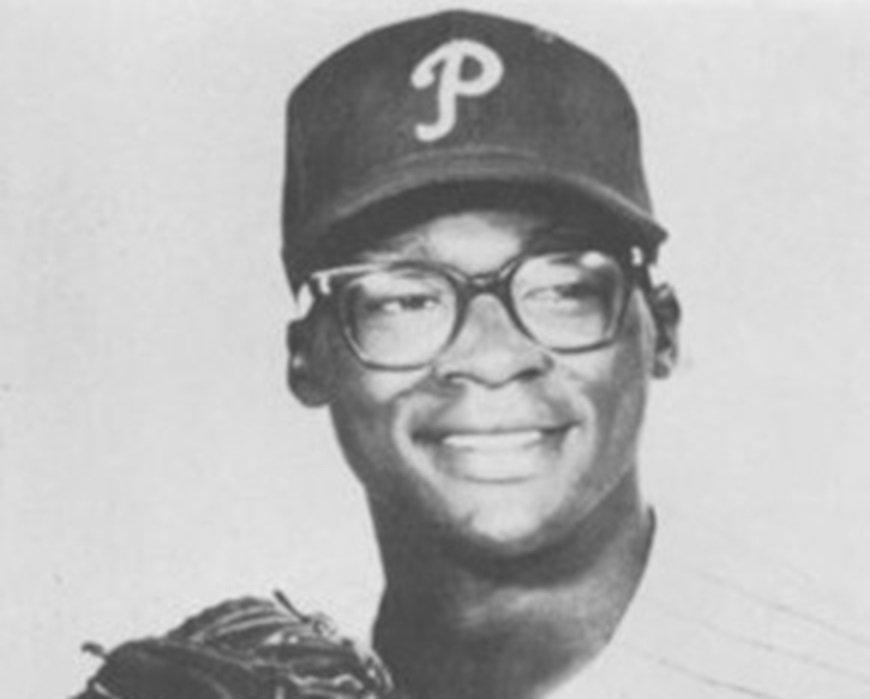 Dick Allen, first baseman/third baseman for the Philadelphia Phillies, circa 1965.