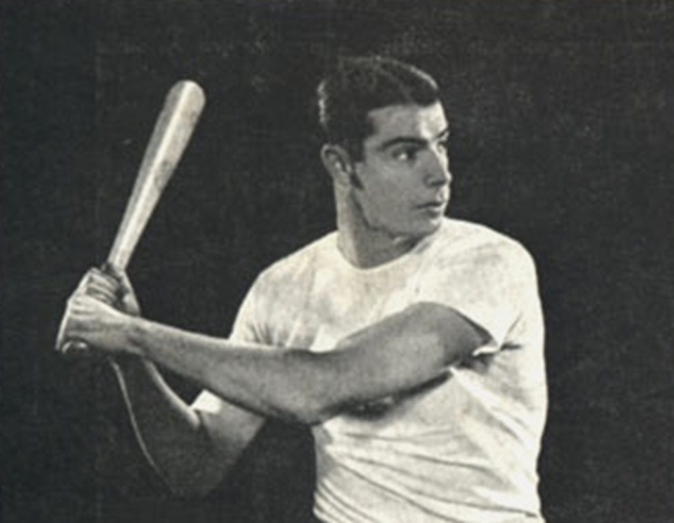 Joe DiMaggio in an advertisement demonstrating his swing - 1941