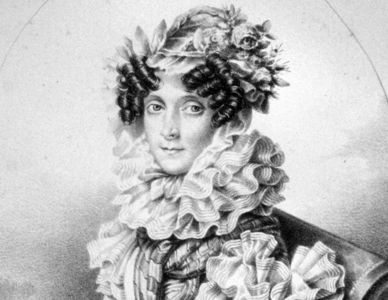 Portrait of Madame Tallien looking at side - circa 1825