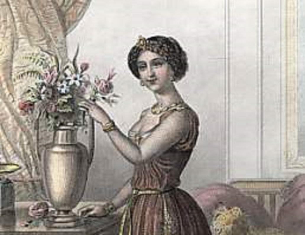 Portrait of Madame Tallien looking at side - 18th century