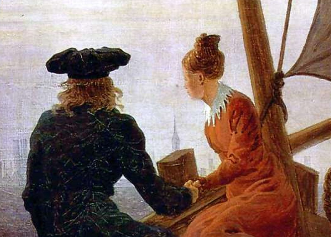 Painting of couple seating - 1600 - 1900