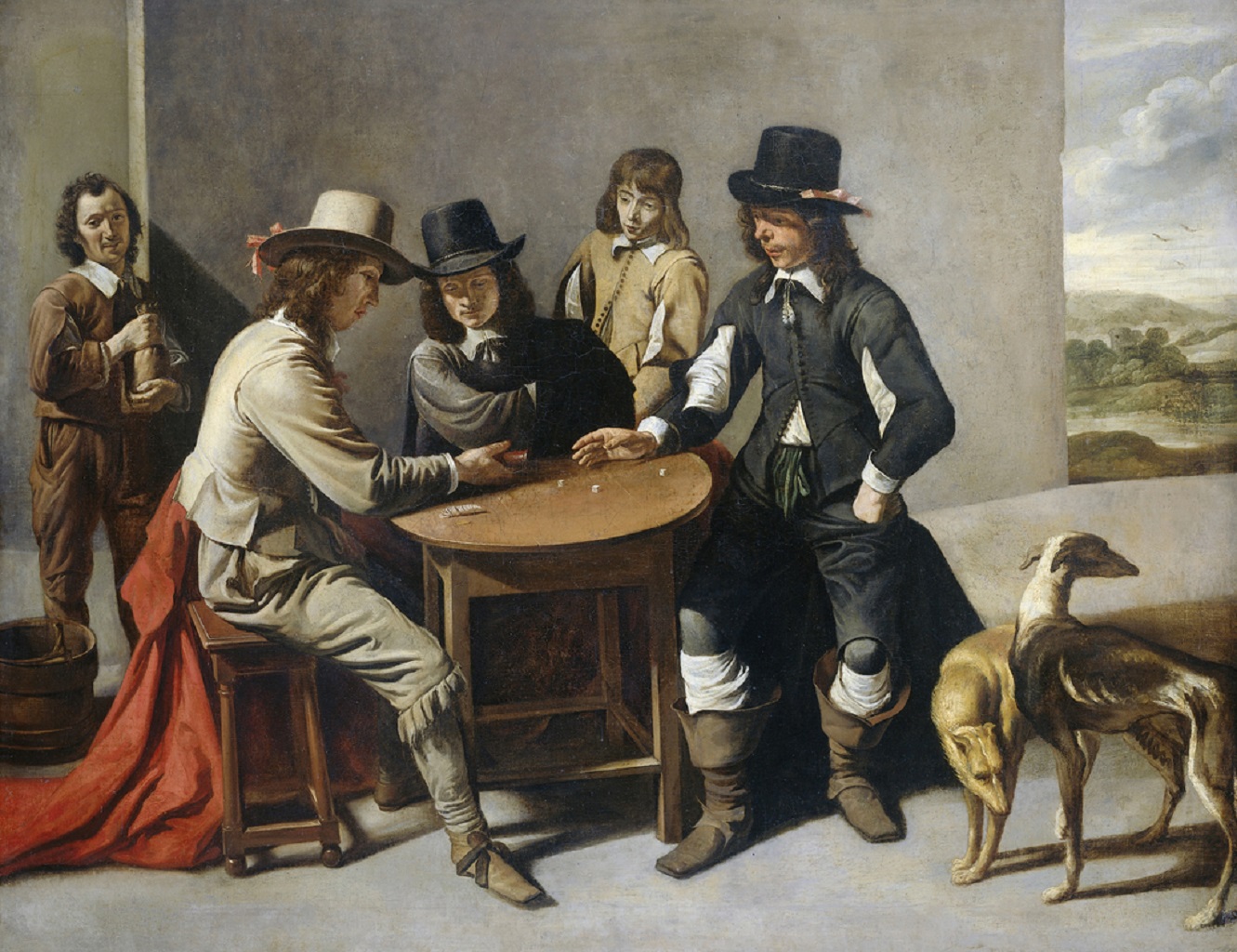 Dice Players at table.