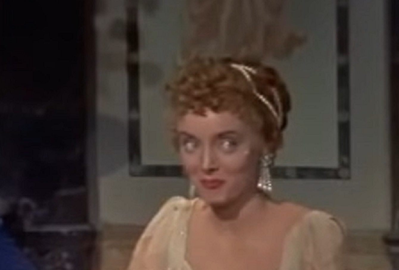 Screenshot of Madame Tallien looking at side - from Désirée (1954)