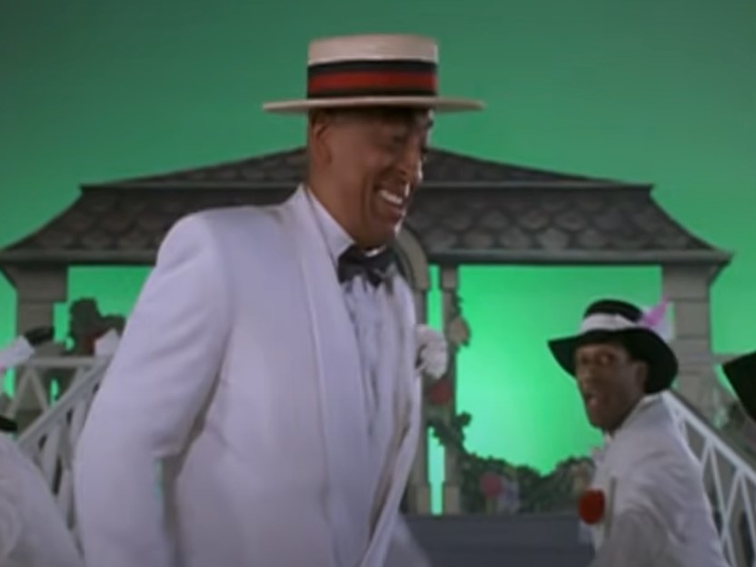 Gregory Hines as Bill Robinson in white suit