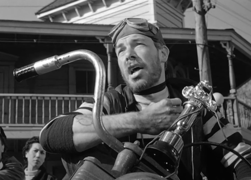 Lee Marvin in The Wild One , on a motorcycle