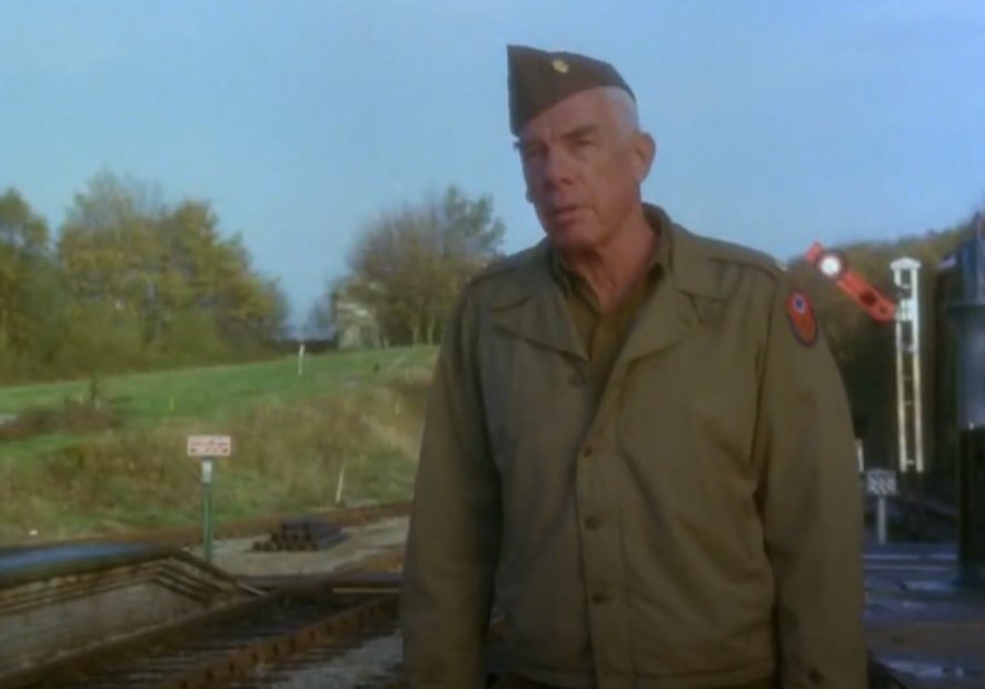 lee marvin in Dirty Dozen: Next Mission  wearing an uniform an hat