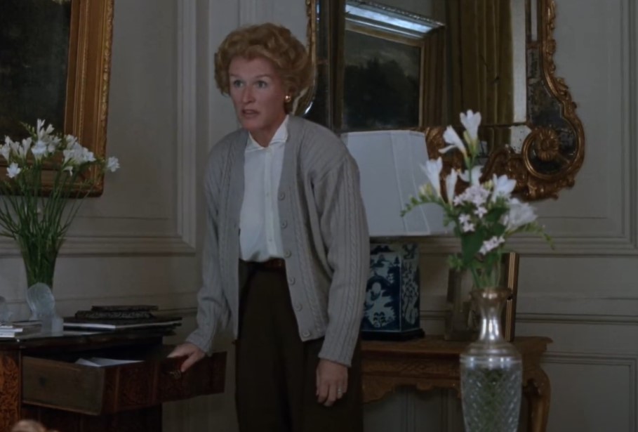 Glenn Close as  Sunny von Bulow in  the movie at hospital