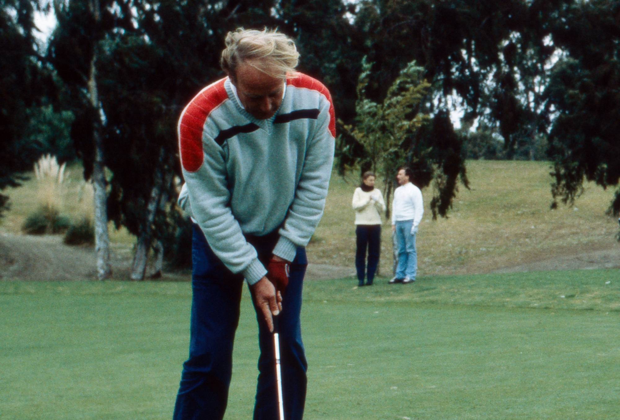 Alfred Alfi von Auersperg playing golf