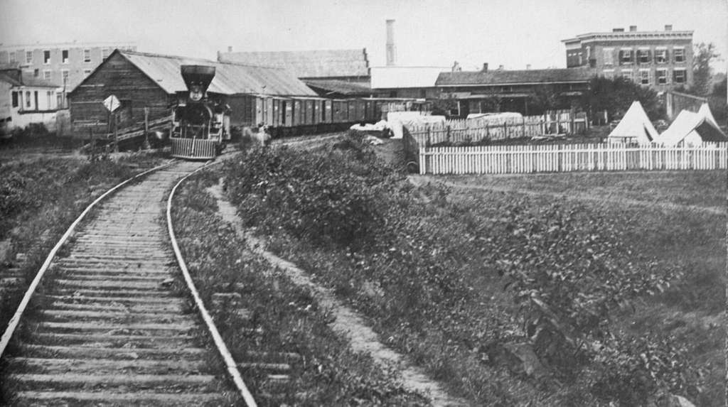 train tracks, railroad