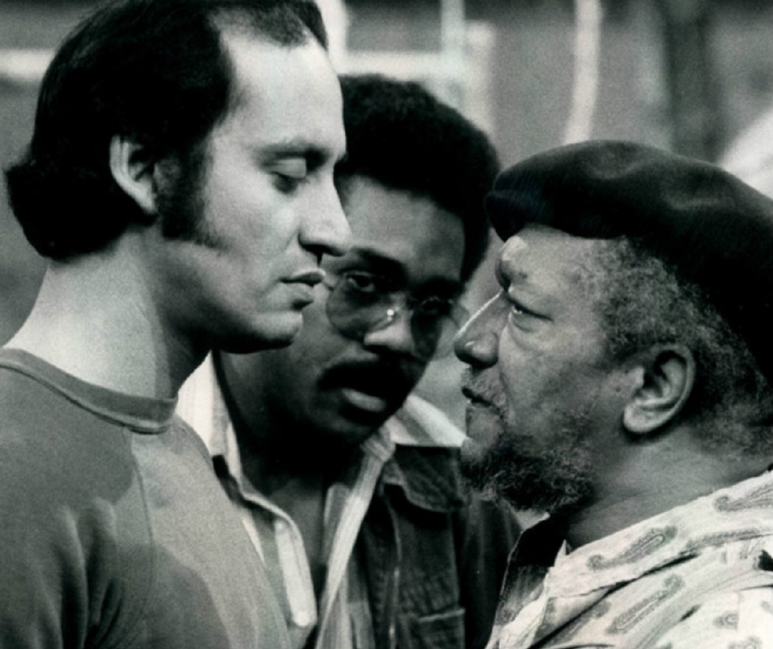 Publicity photo of Redd Foxx, Demond Wilson and Gregory Sierra in Sanford and Son. - 1974