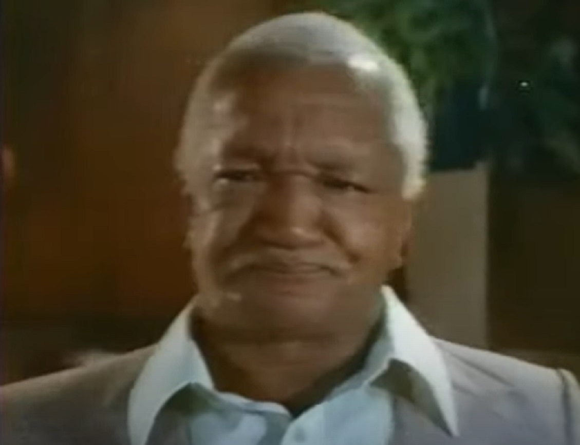 Screenshot of Redd Foxx looking sad - from Norman ... Is That You (1976)