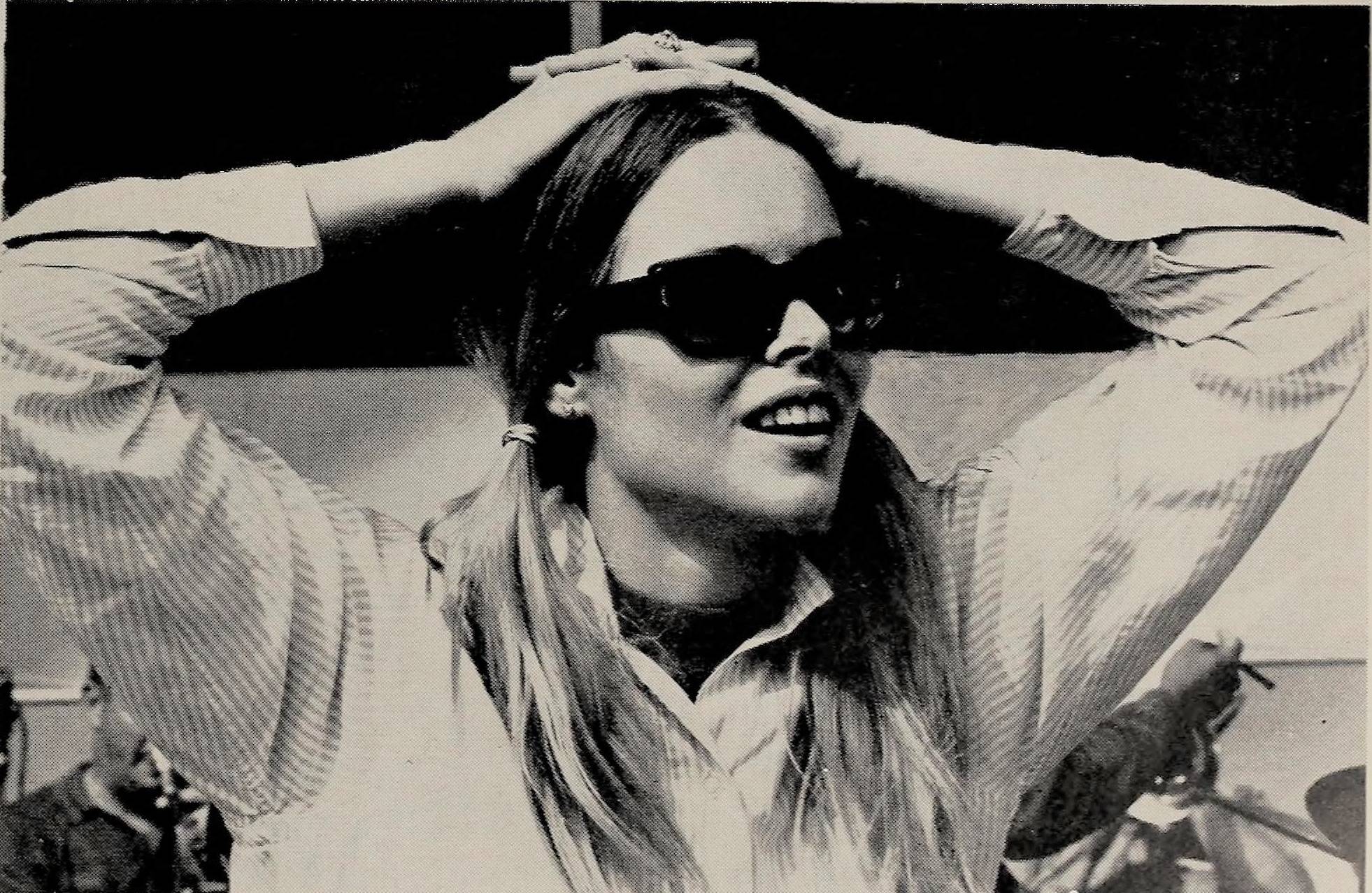 Michelle Phillips from The Mamas and The Papas in shirt