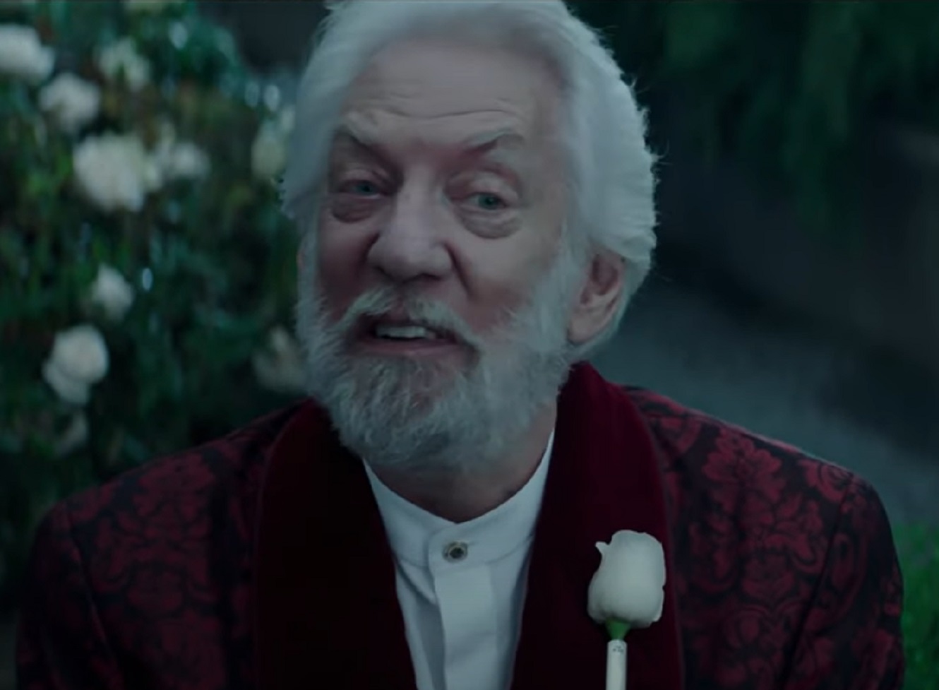 Screenshot of President Snow - from The Hunger Games (2010)
