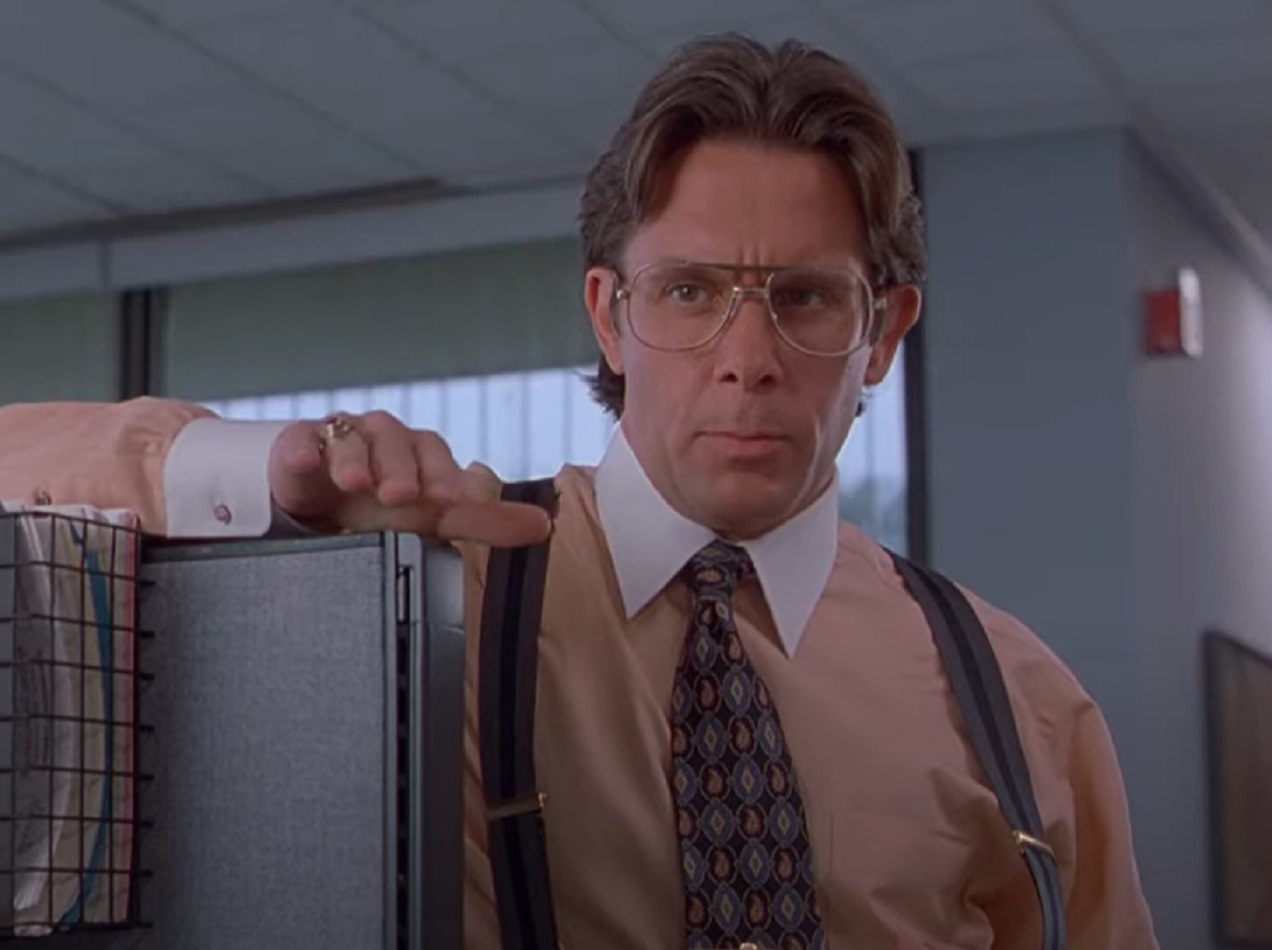 Screenshot of Bill Lumbergh from - Office Space (1999)