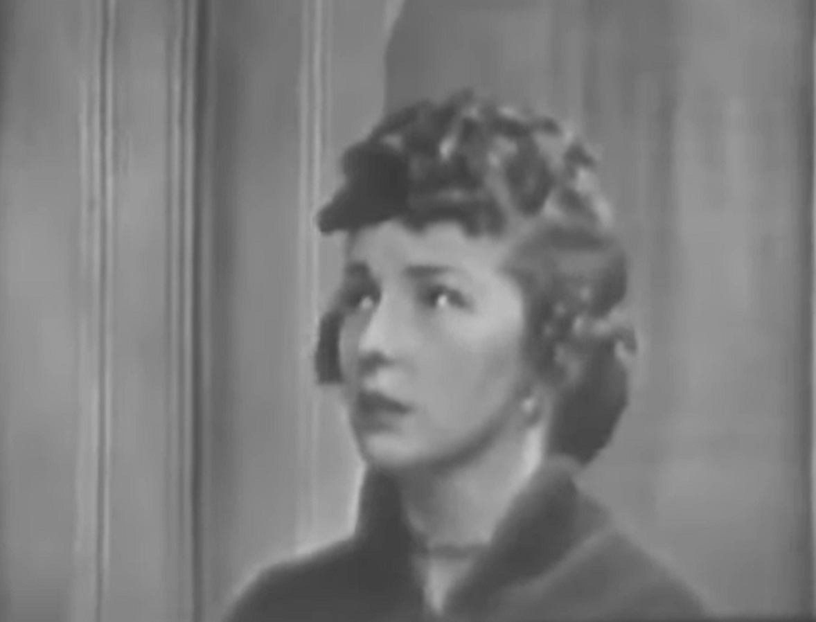 Screenshot of Felicia Montealegre looking at side - from Studio One - Of Human Bondage  (1949)