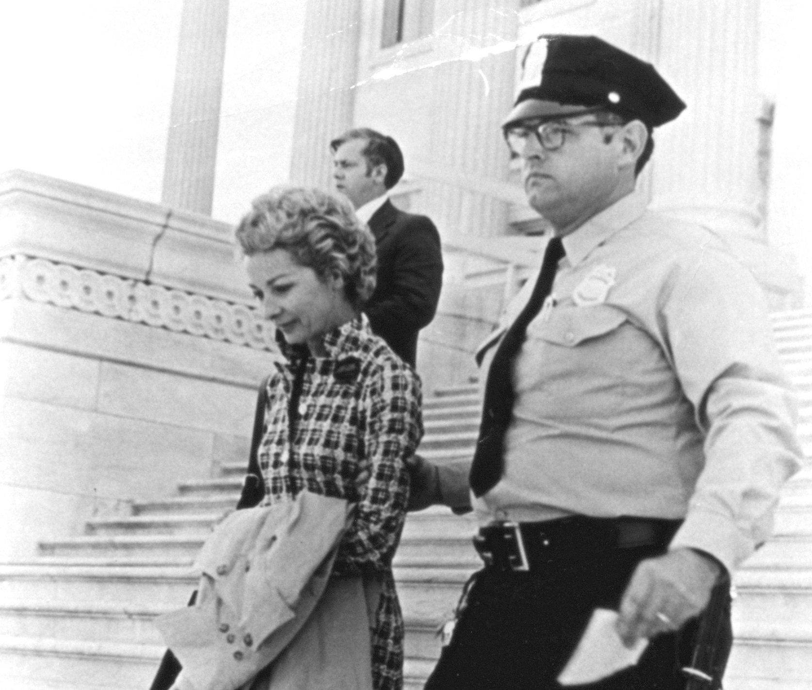 Felicia Montealegre Bernstein Arrested On The Steps Of The United States Capitol Building, 1972.