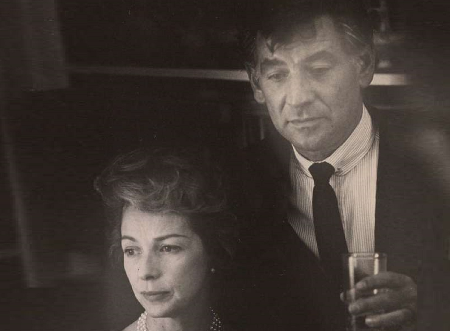 Leonard And Felicia Bernstein seating in room - 1962