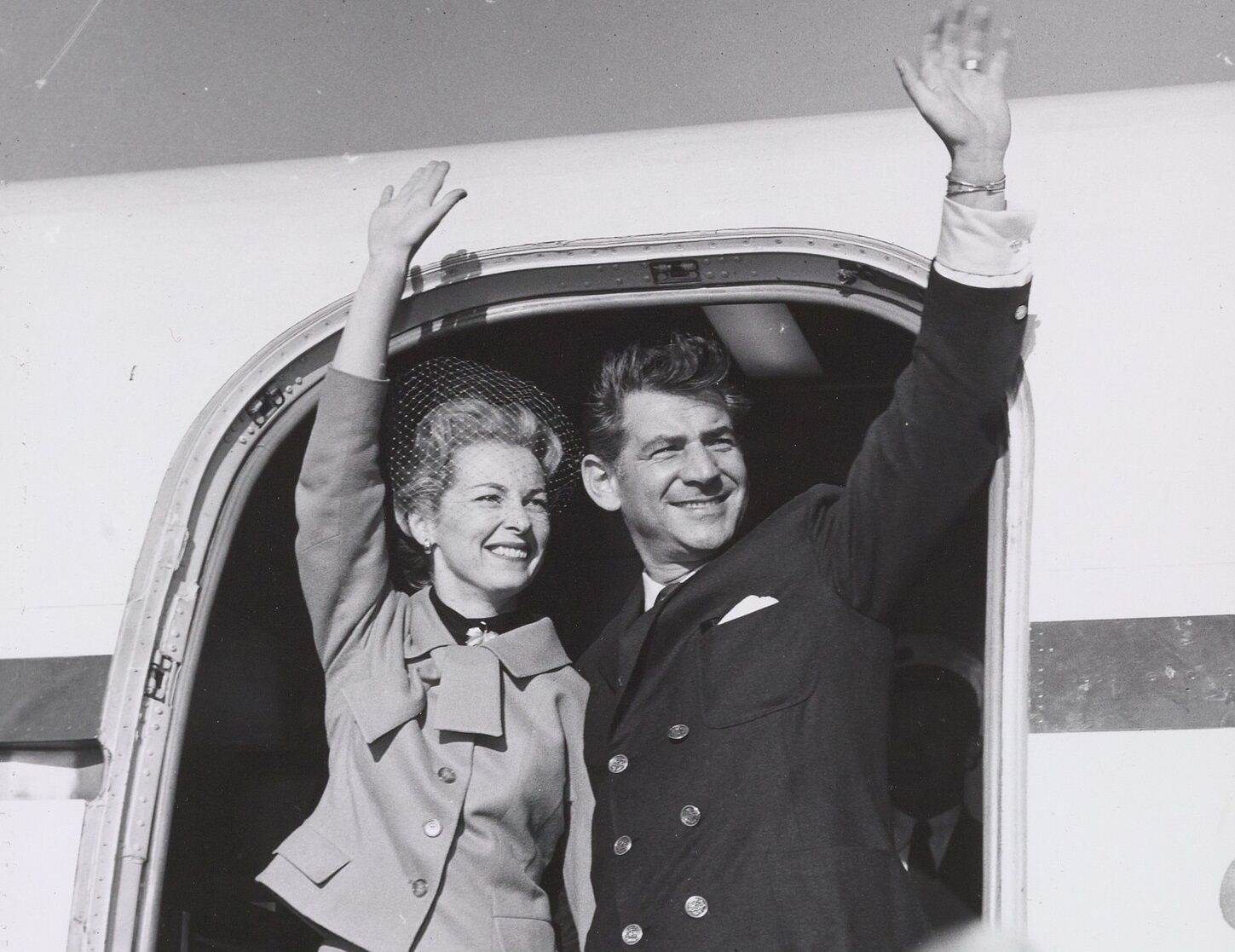 Leonard And Felicia Bernstein Leaving For Israel, - 1957