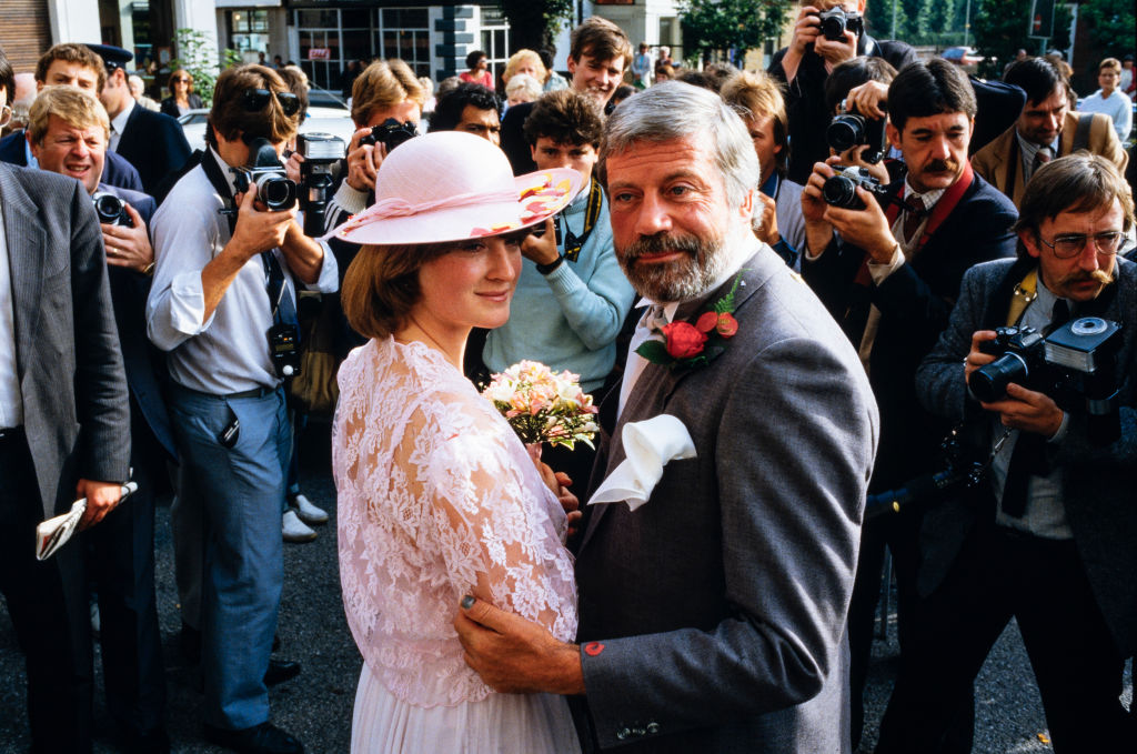 Oliver Reed, actor, wedding to  Josephine Burge