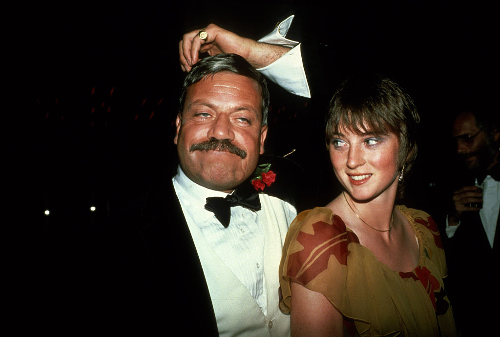 Oliver Reed and Josephine Burge at an event
