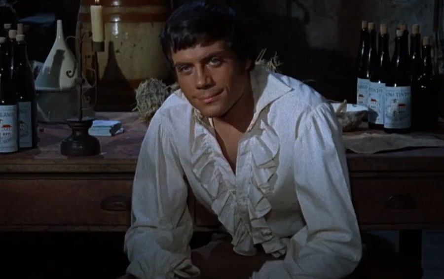 Oliver Reed in The Curse of the Werewolf in white shirt