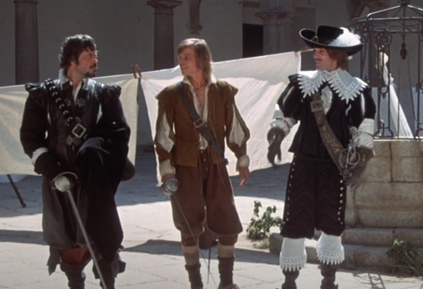 Oliver Reed as Athos in The Three Musketeers wearing traditional clothes