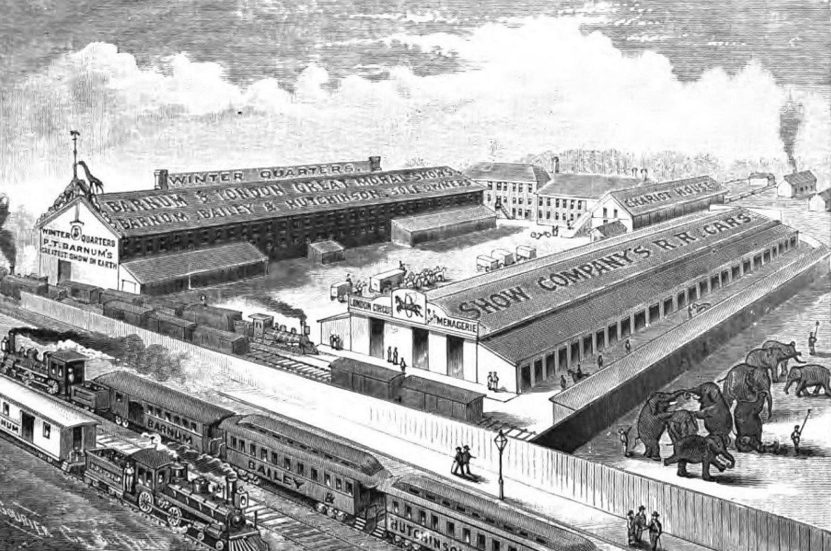 Barnum's circus in Bridgeport, Connecticut