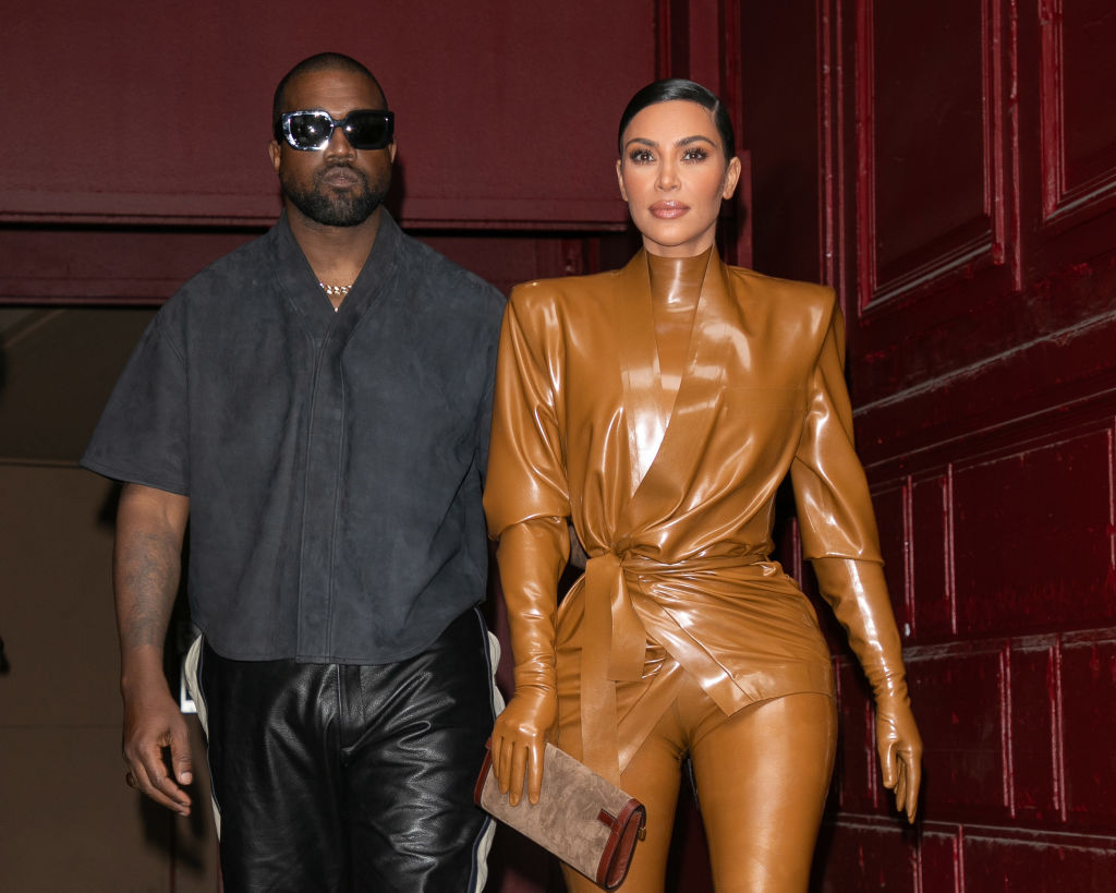 image of kim kardashian and ye
