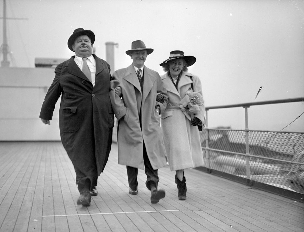 tan Laurel and his wife, Virginia Laurel on on board a ship