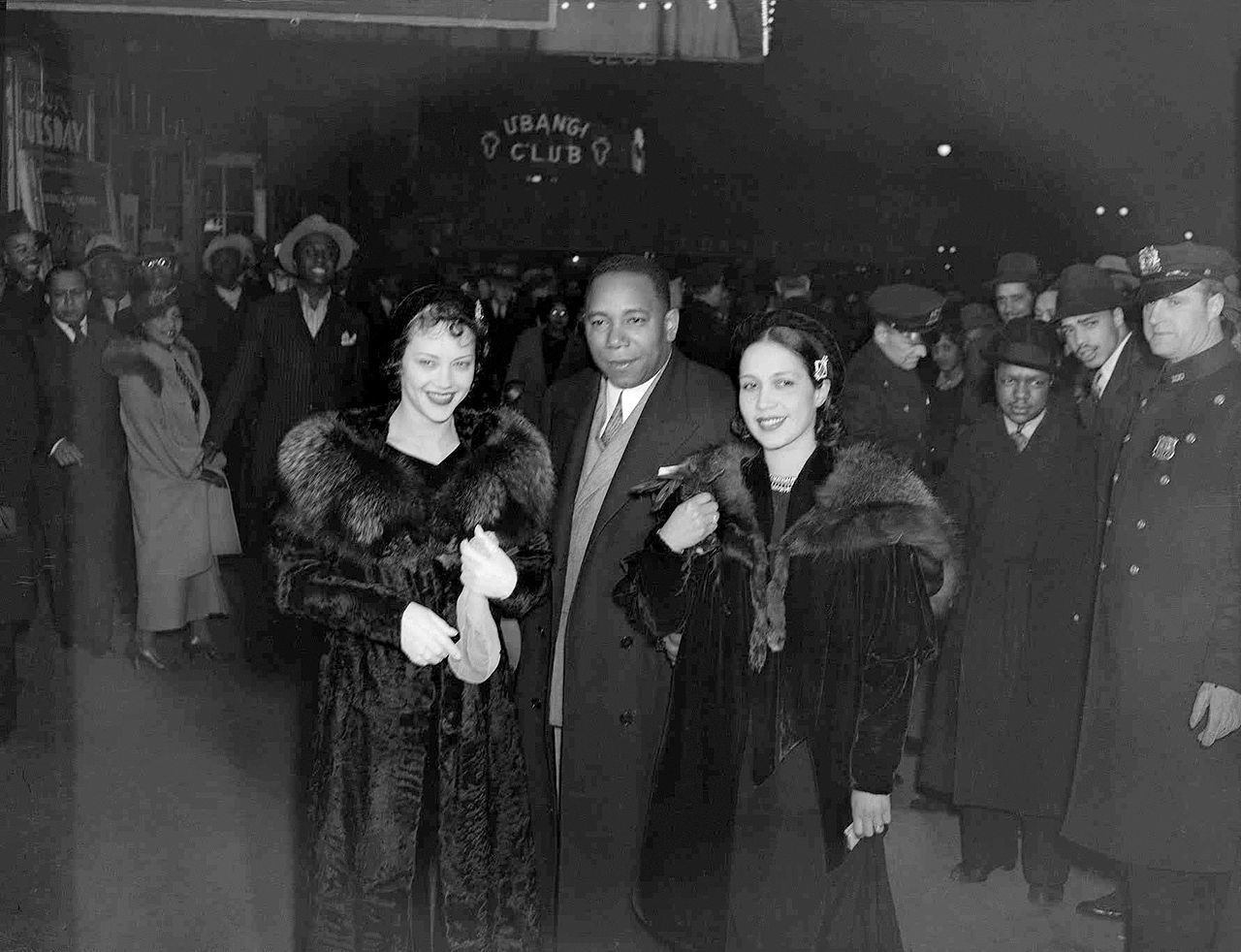 Fredi Washington at opening-night audience for the Federal Theatre Project - 1936