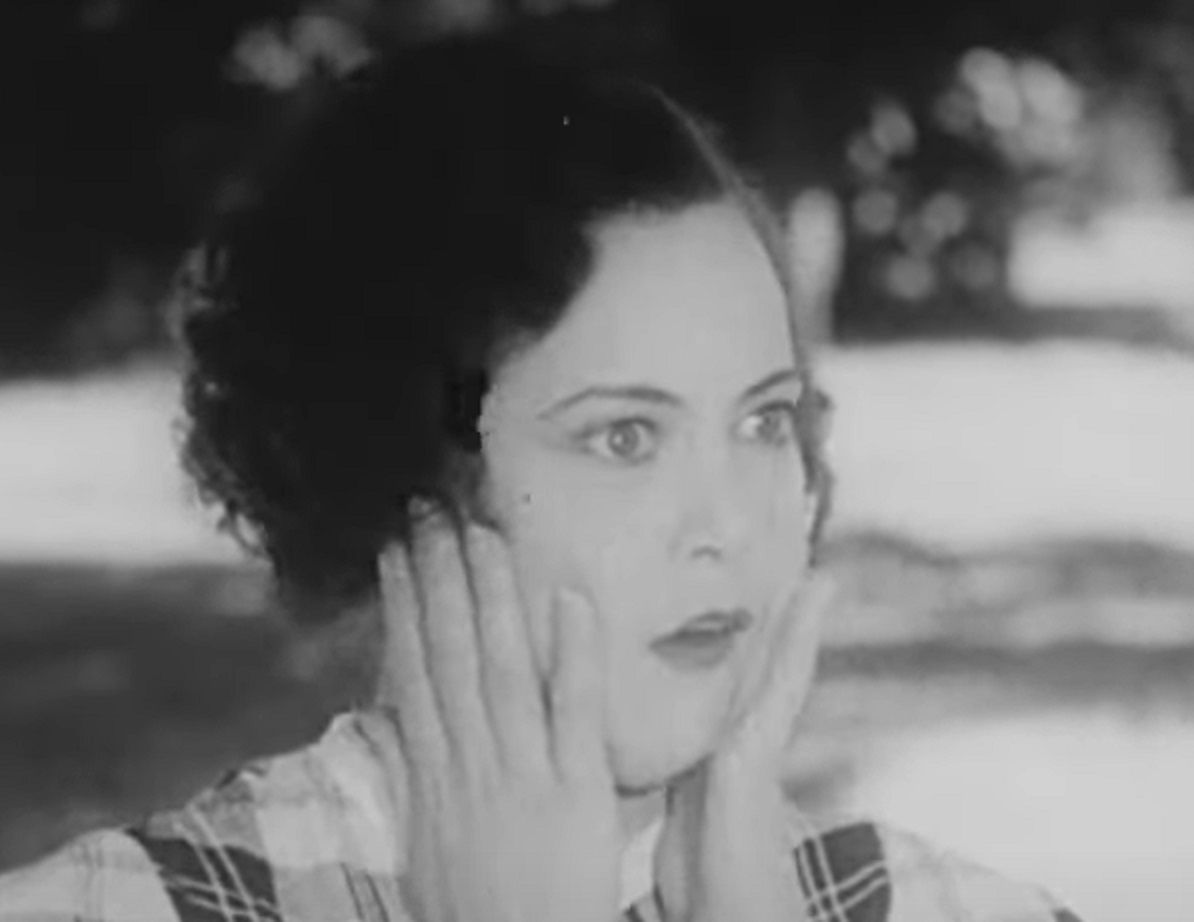 Screenshot of Fredi Washington looking upset - from Ouanga (1936)