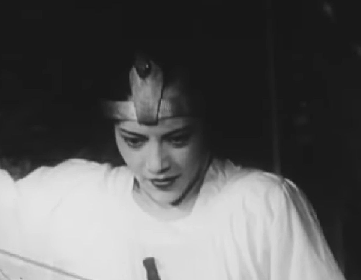 Screenshot of Fredi Washington looking upset - from Ouanga (1936)