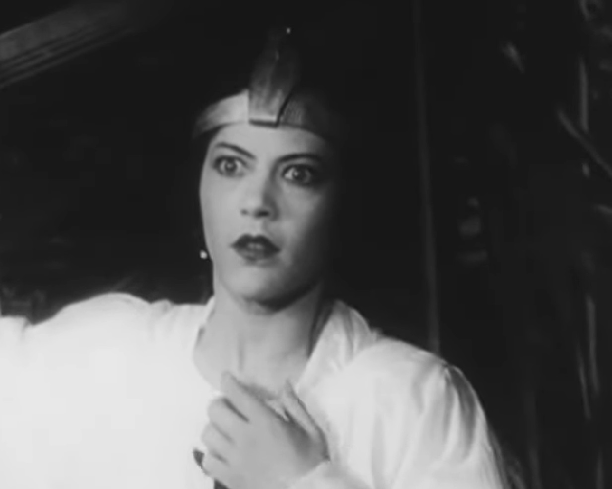 Screenshot of Fredi Washington looking surprised - from Ouanga (1936)