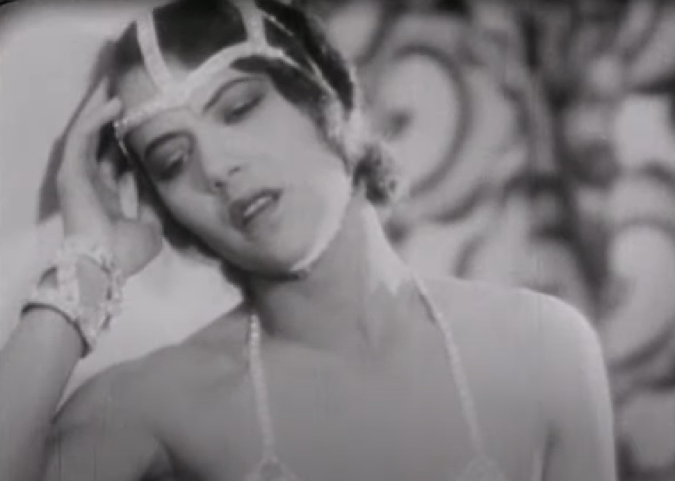 Screenshot of Fredi Washington looking sad - from Black and Tan (1929)