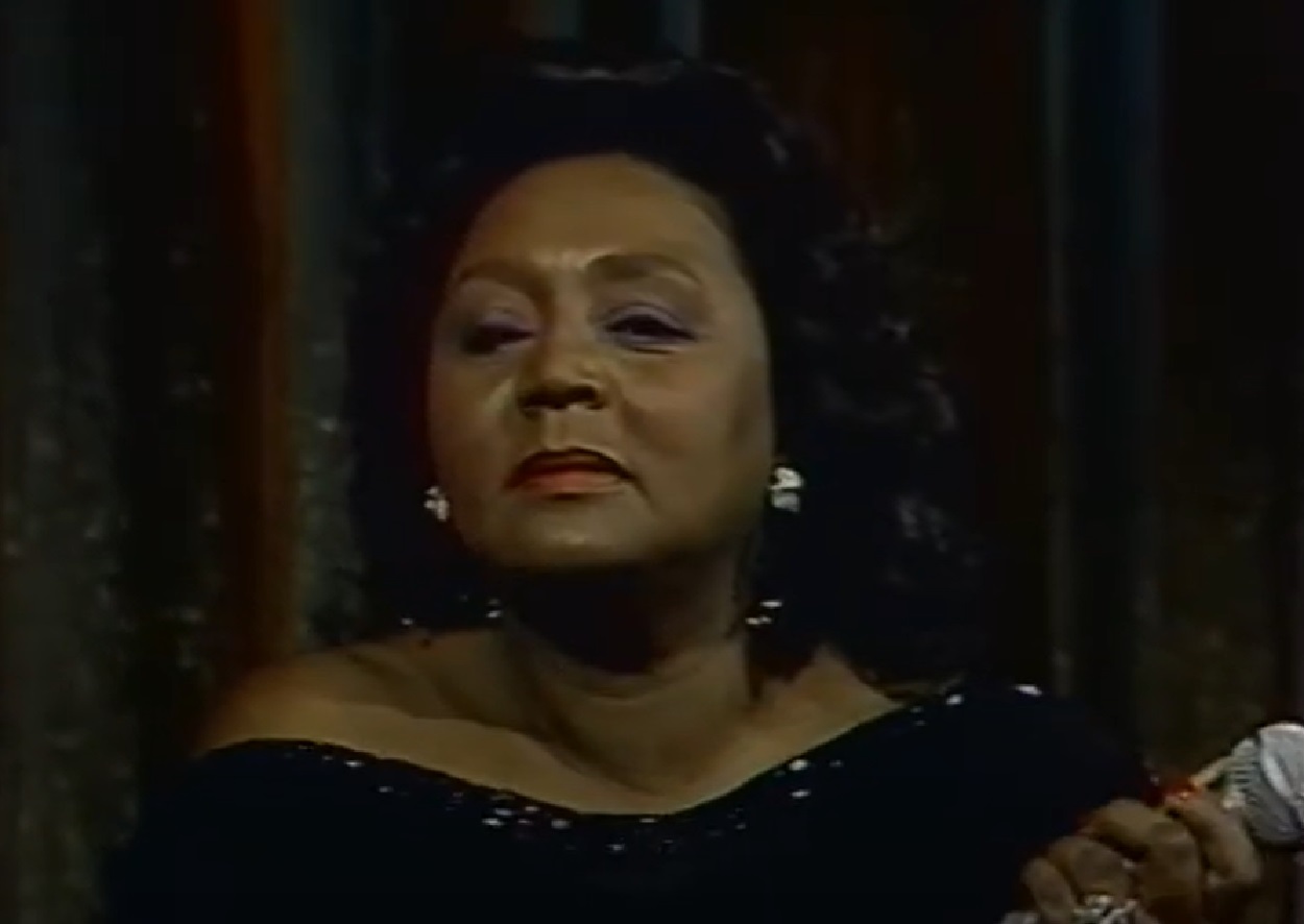 Screenshot of Joyce Bryant looking sad - from The David Susskind Show - (1958–1987)