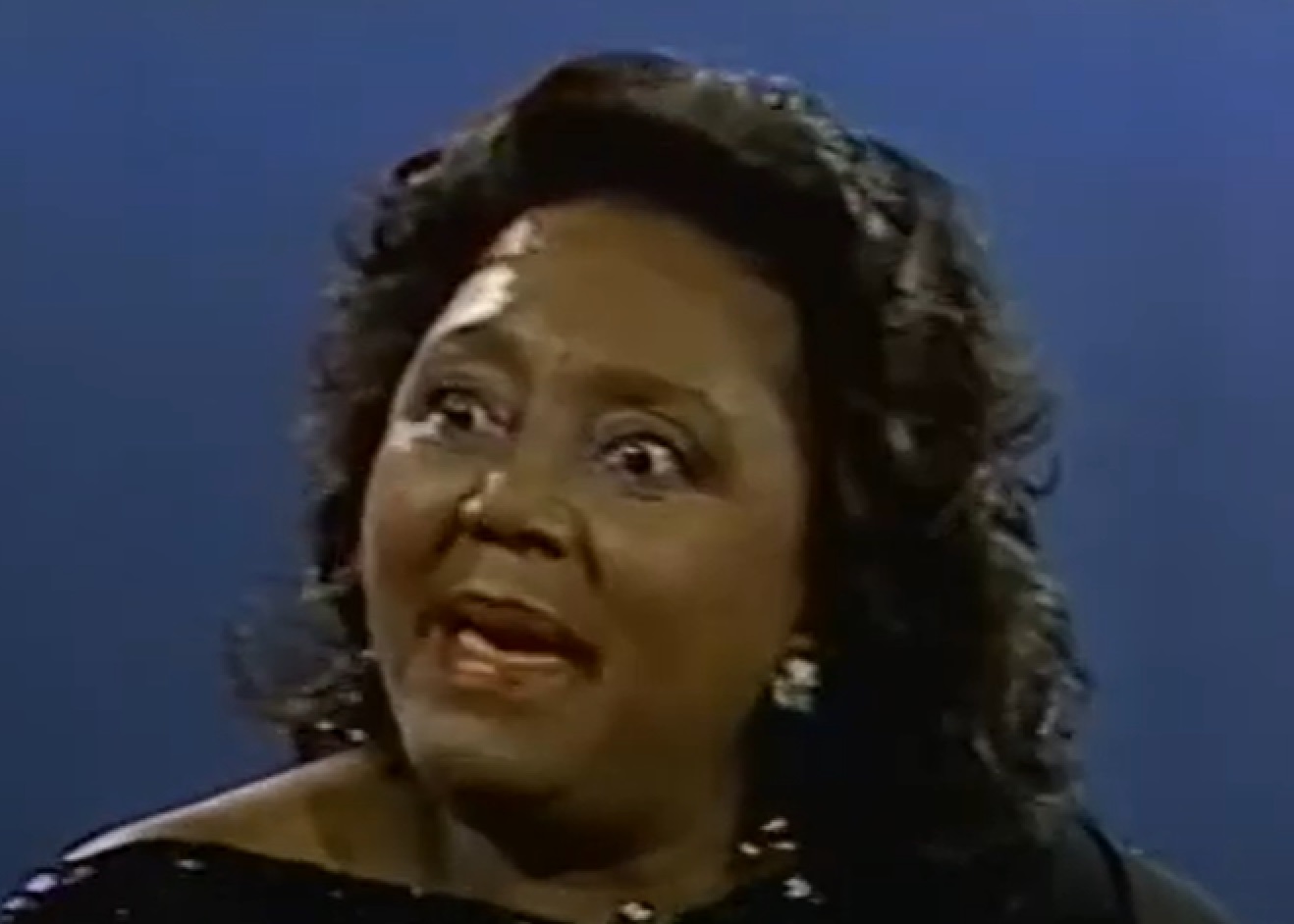 Screenshot of Joyce Bryant looking upset - from The David Susskind Show - (1958–1987)