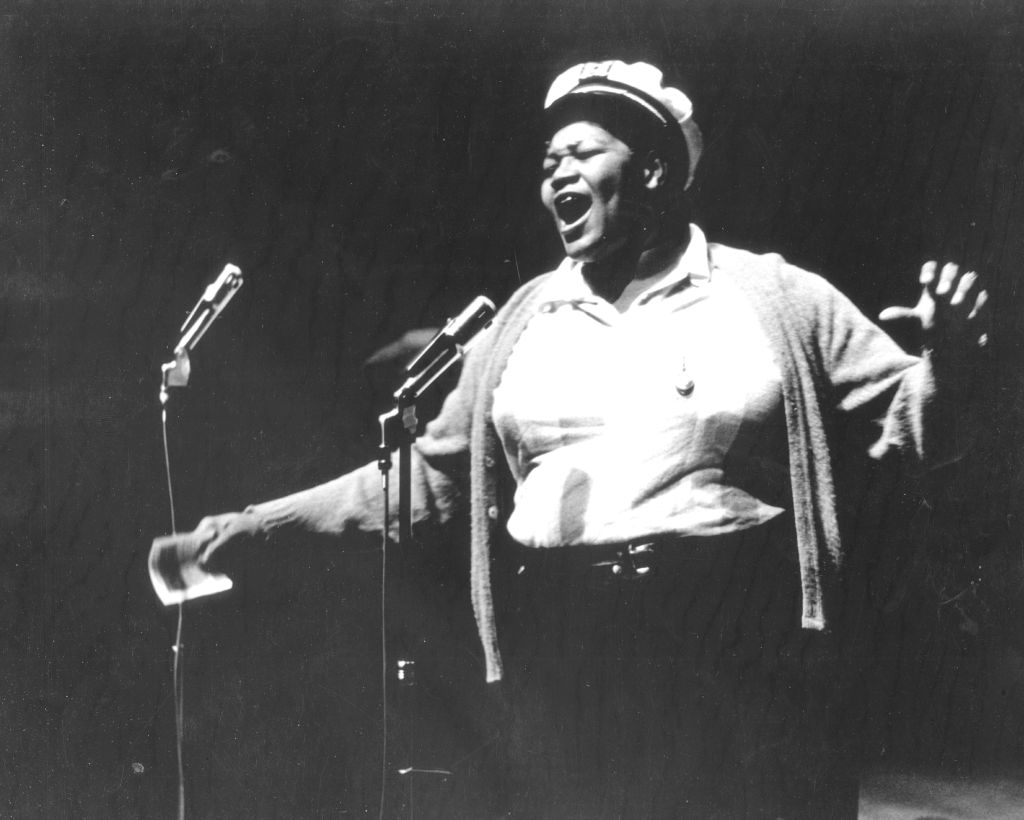 Big Mama Thornton performing on stage