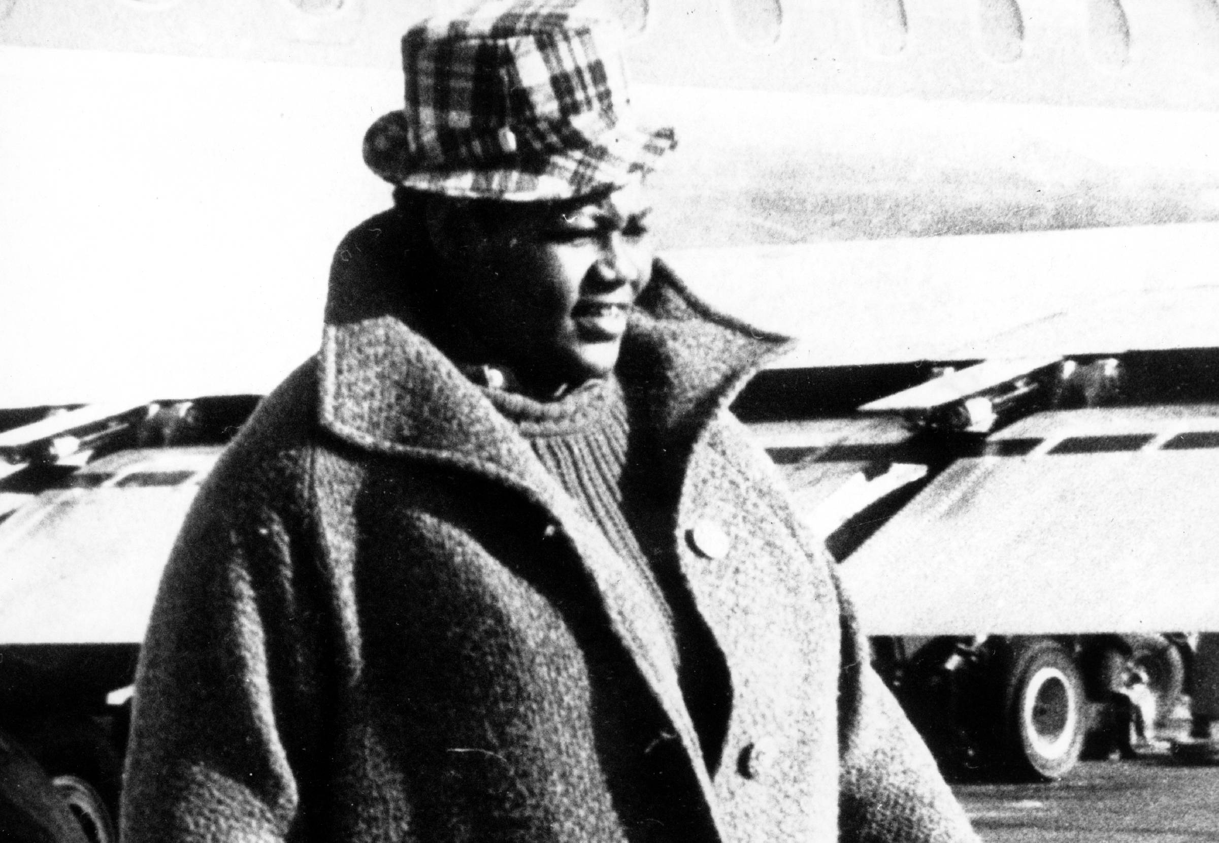 Photo of Big Mama Thornton Photo by Michael Ochs Archives in long coat