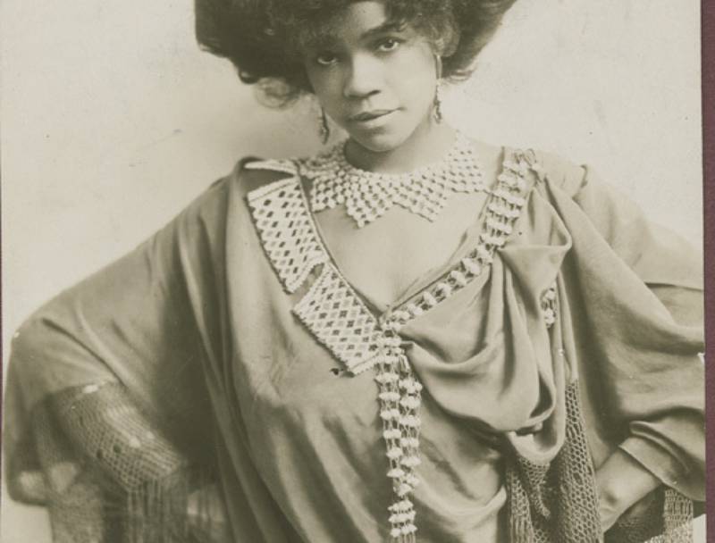Aida Overton Walker in dress and jewels