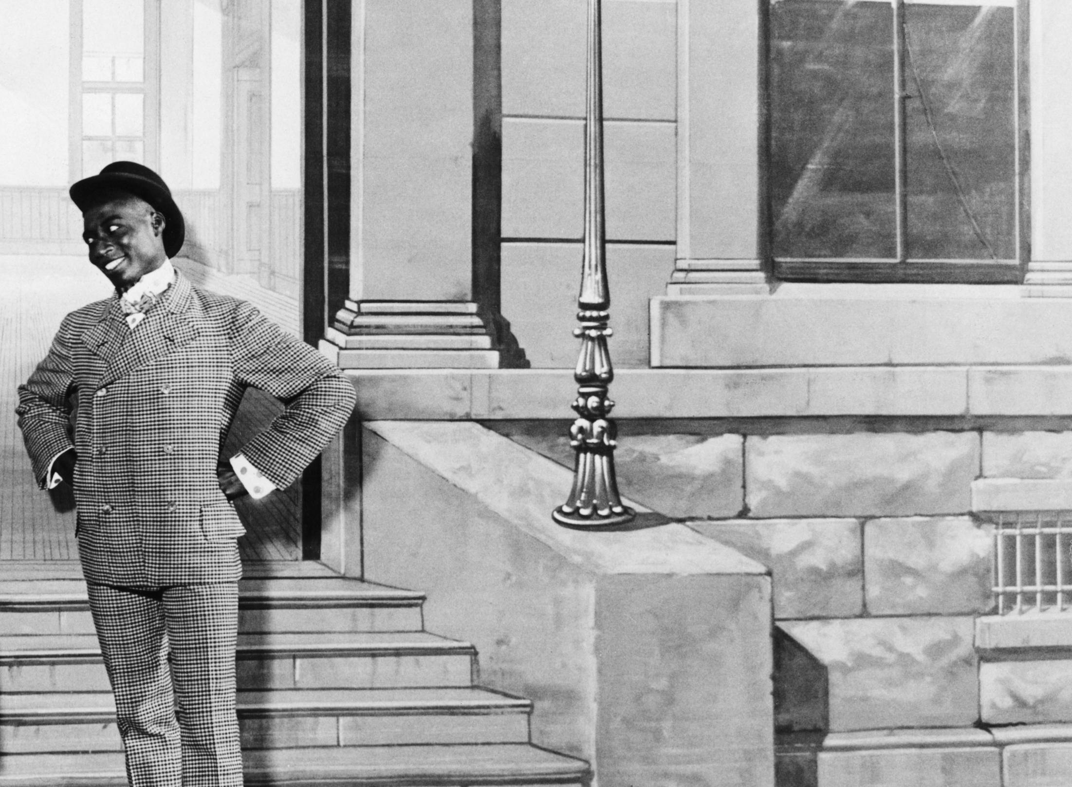 Actors Bert Williams And George Walker on stage