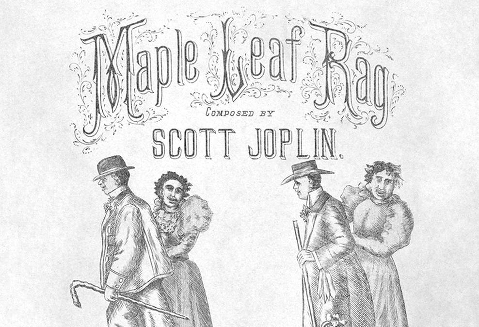 Bert Williams and George Walker with their future wives Aida Overton Walker and Lottie Thompson Williams dancing the cakewalk.