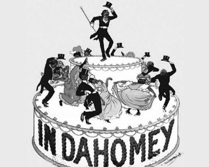 The poster announcing the London premiere of In Dahomey at the Shafesbury Theatre, 1903