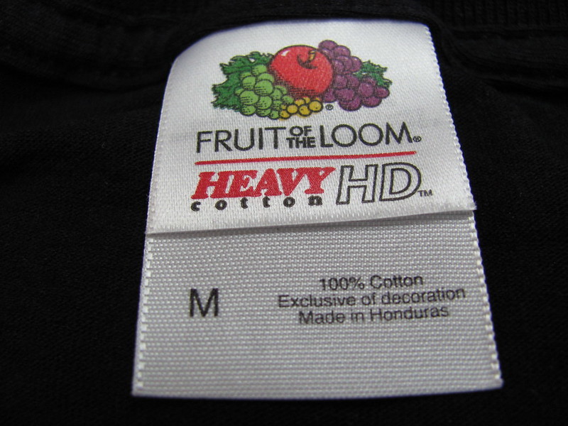 Close-up Photo of Fruit of the loom tag