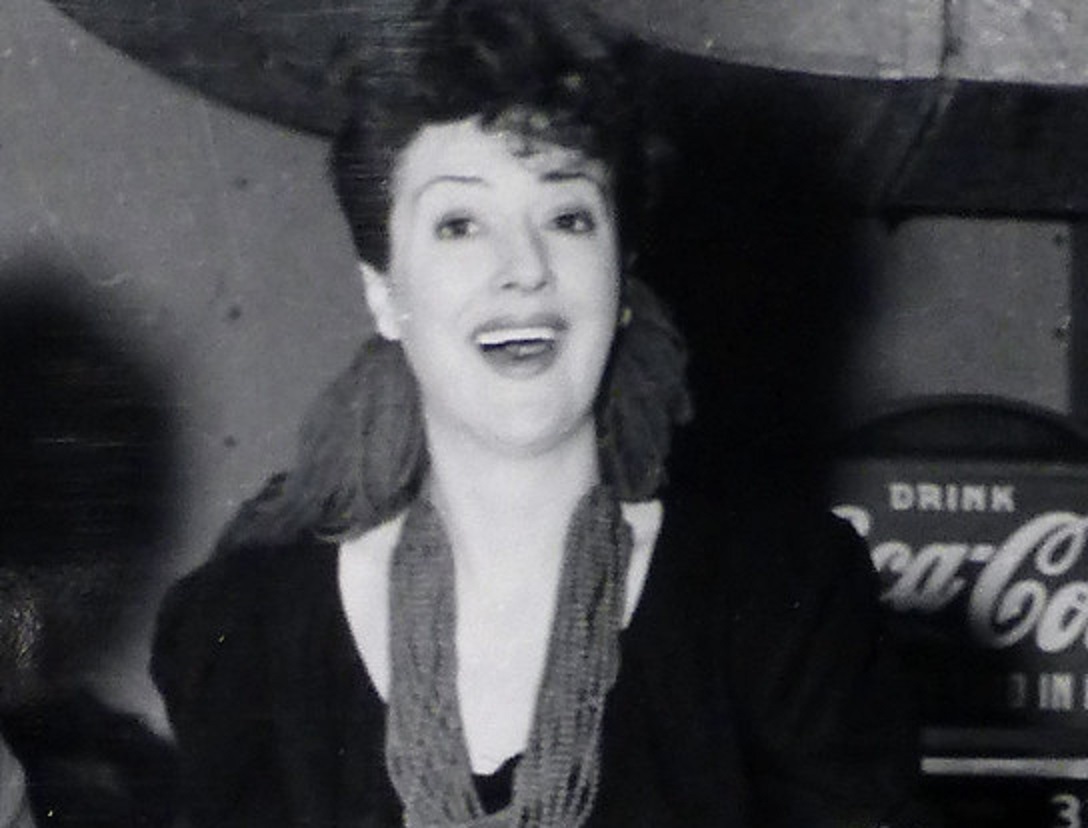 Gypsy Rose Lee at Camp Livingston smiling - 1945