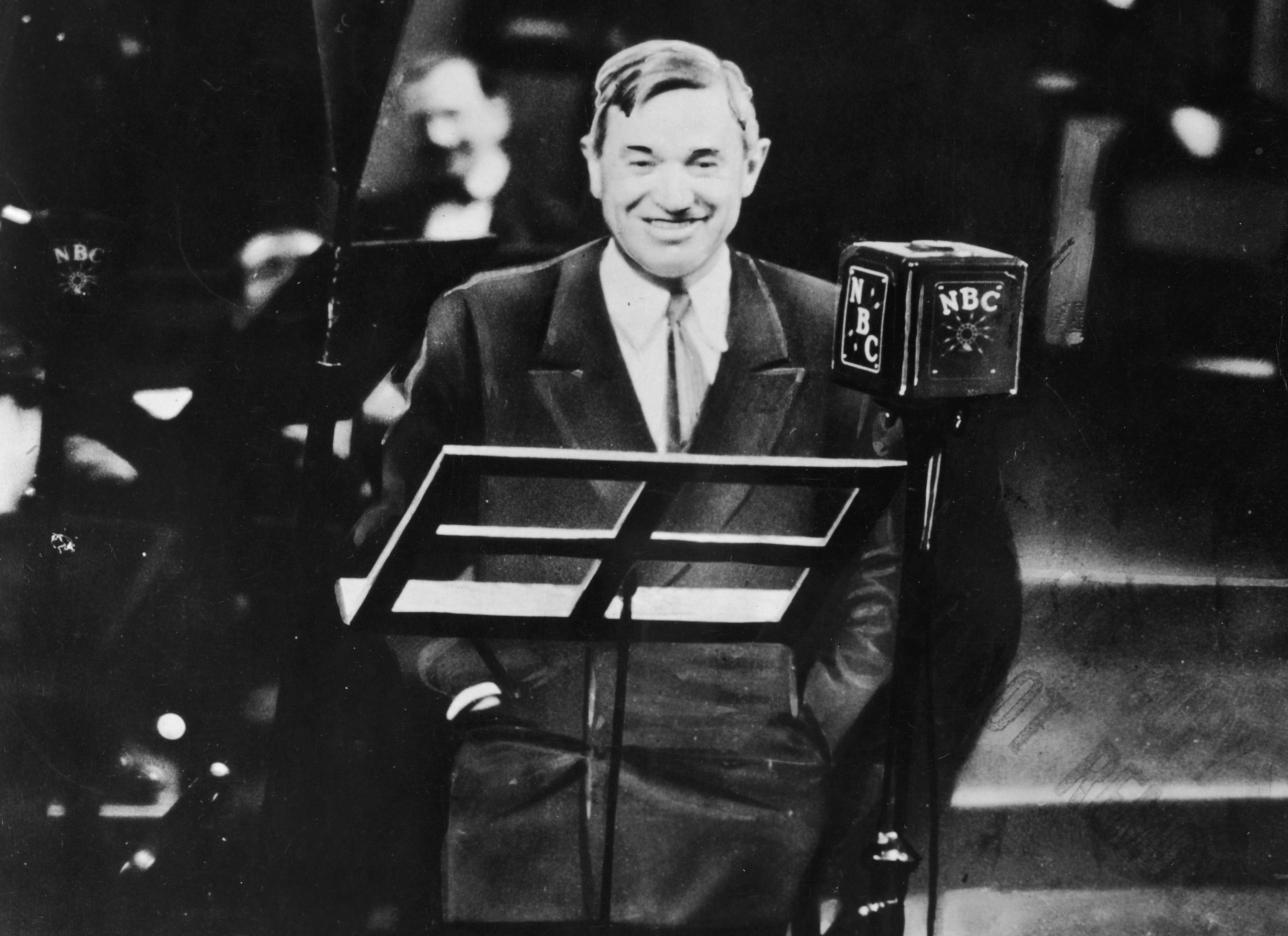 Will Rogers Standing On Stage
