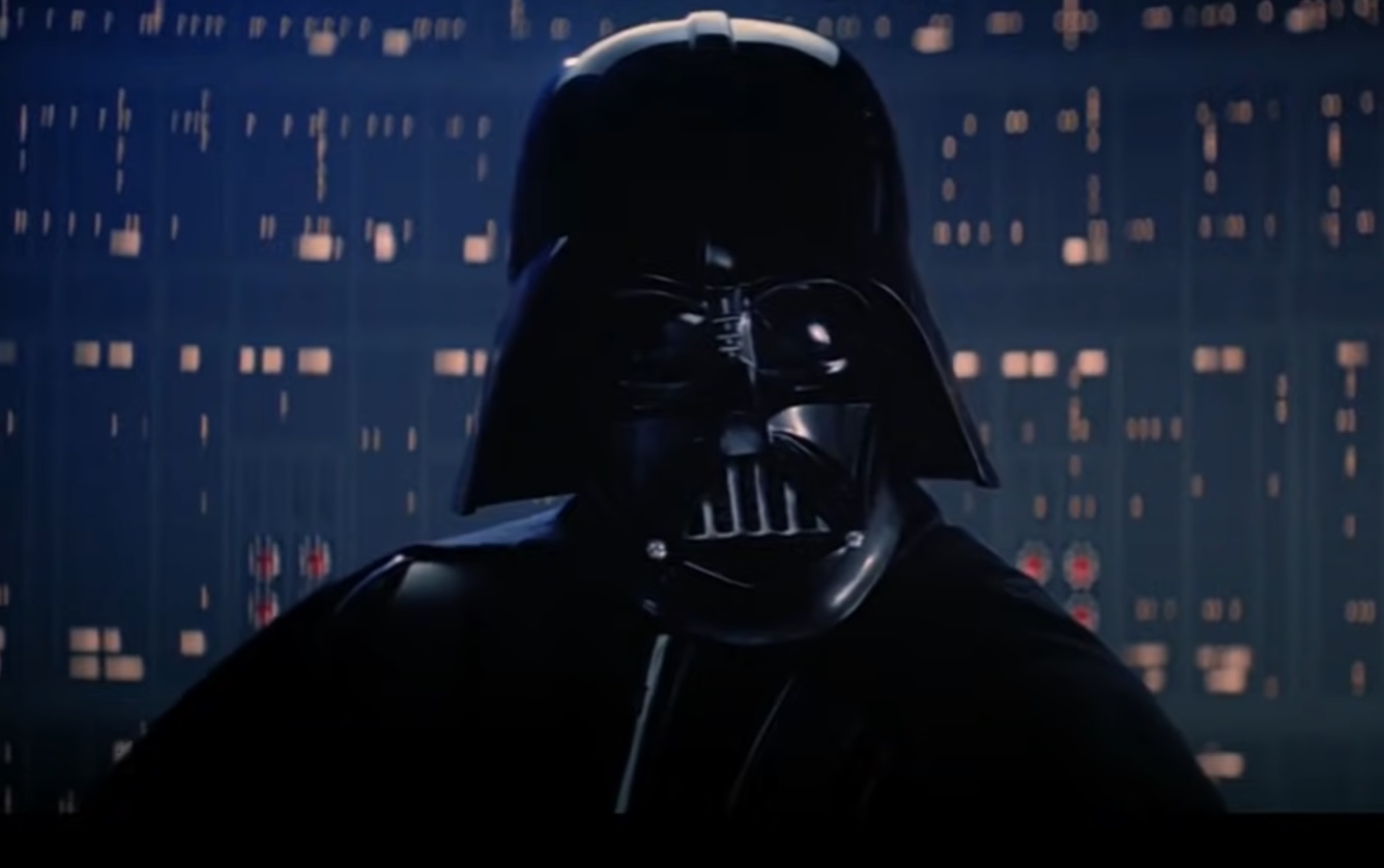 Screenshot of Darth Vader head from The Empire Strikes Back