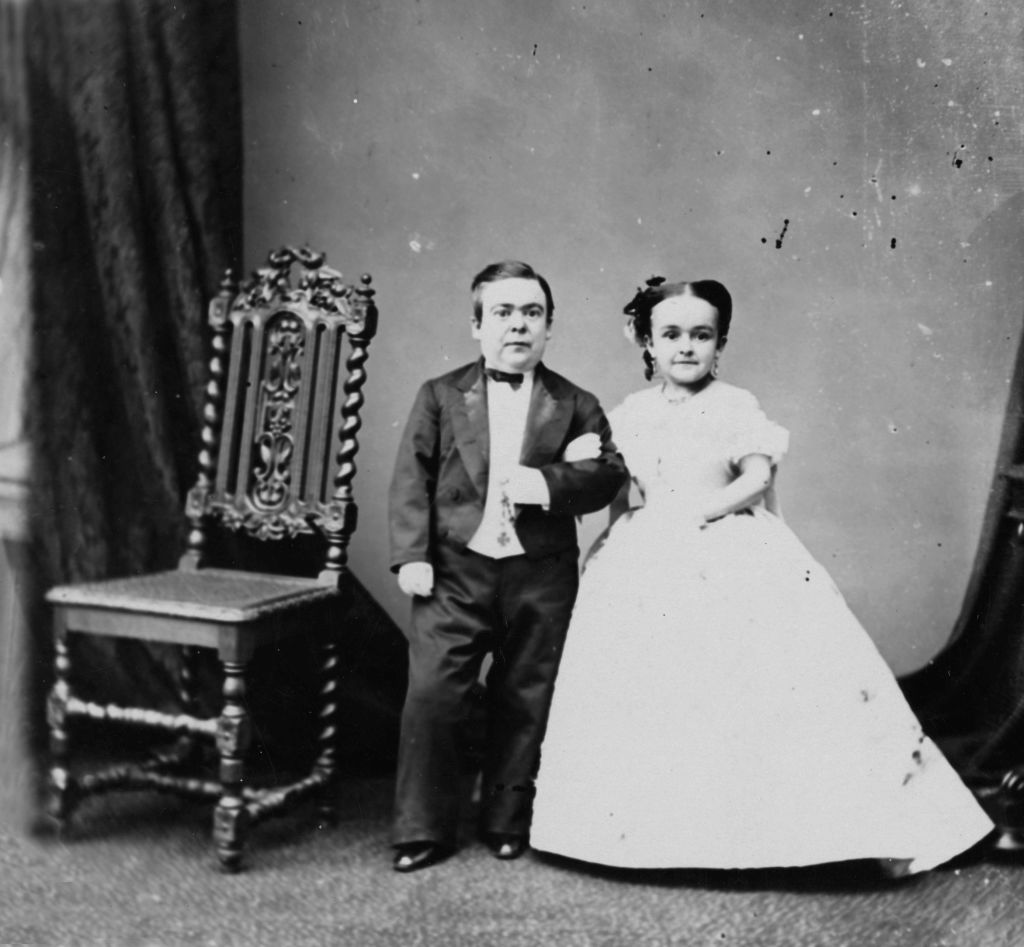 General Tom Thumb and wife Lavinia portrait
